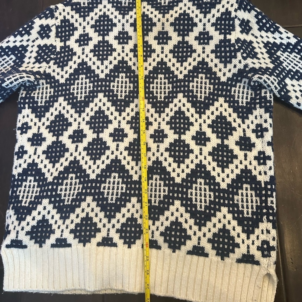 MADEWELL Fair Isle sweater Cardigans SMALL E6033 navy ivory - Picture 8 of 8